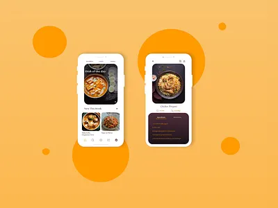 Recipe App Concept app app design application behance branding creative design designer dribble freelancer graphicdesign illustration ui uidesign uiux ux uxui