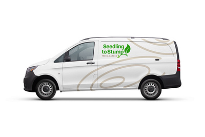 Seedling to Stump Vehicle branding logo van vehicle