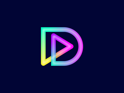 D + Play logo mark 3d logo abstract logo design brand branding icon identity letter logo design logo logo design symbol vectore