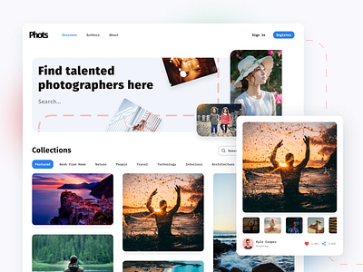 Photographer Finder Concept design exploration photo photographer photography ui web website