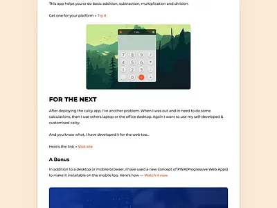 Calculator website — landing page landing page product page ui webdesign