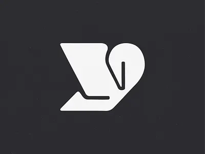 Swans! abstract bird logo brand branding craneo geometric goose icon lake logo logo design logodesign mark monochrome nest pelican stork swan symbol wings