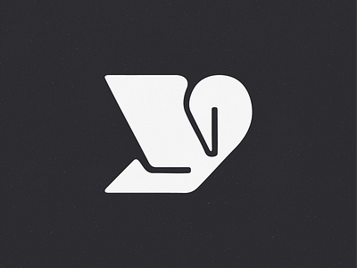 Swans! abstract bird logo brand branding craneo geometric goose icon lake logo logo design logodesign mark monochrome nest pelican stork swan symbol wings