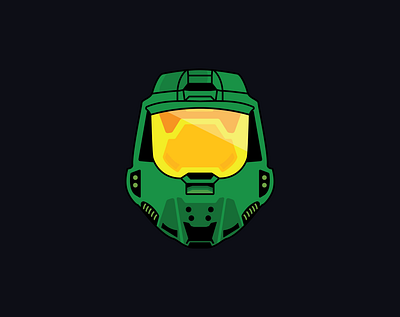 The Chief color games gaming graphic design halo halo 2 halo 3 helmet illustration master chief microsoft spartan vector xbox