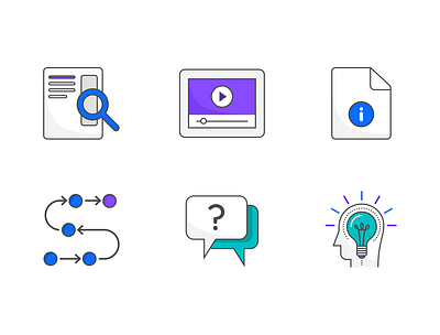 Content Hub Icons branding dailyui design drawing illustration minimal vector