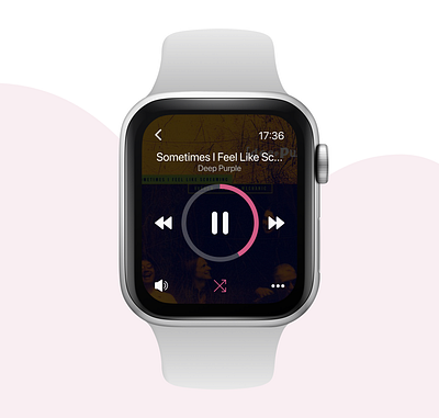 Daily UI 09 Music Player apple apple watch daily dailyui music music app music player ui watch watches