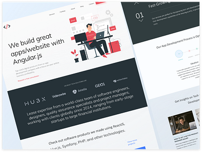 Web Development Company - Homepage design illustration minimal type typography ui ux vector web website