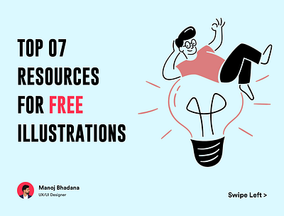 Top 07 Resources For Free Illustrations branding clean design freebies illustration illustrator interaction johnyvino library manoj bhadana ui ux vector