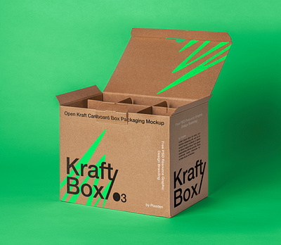 Free Kraft Psd Cardboard Box Mockup box mockup cardboard box mockup kraft mockup