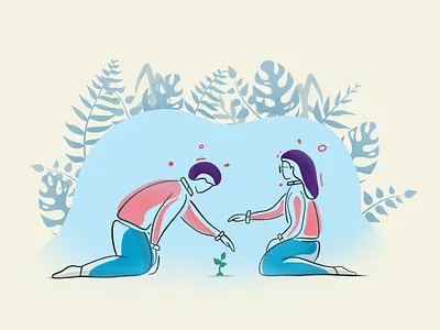 Growth illustration ipadproart minimal procreate vector