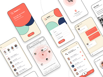 Chat App UI Kit app chat app chat app ui kit creative design download download mockup ios ui ui kit design uiux ux