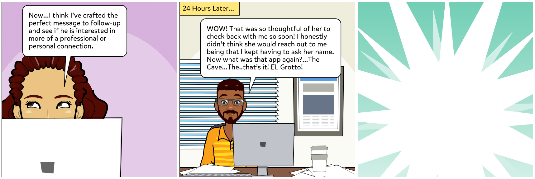 Example of Storyboarding - El Grotto App