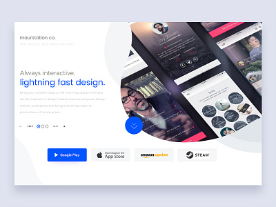 Maurstation Co application branding business development game design graphic design ios app landing page typography ui design