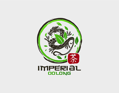 Imperial Oolong branding chinese dragon design dragon imperial logo vector