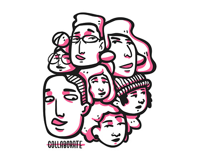 Collaborate Illustration africa afro collaborate collage illustrator joburg johannesburg portrait south africa vector