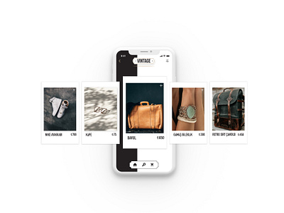 Vintage Shop App Design app design branding design logo shop ui vintage