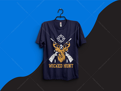 Hunting T-shirt deer deer illustration deer logo deer t shirt design hunting hunting t shirt illustration t shirt t shirt design texture typography vector