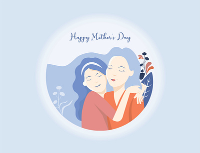 Happy Mother's Day 2d art artist artwork coreldraw daughter design flat design flat illustration illustration illustrator mother mothersday vector vector art