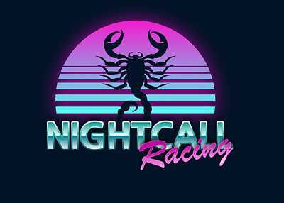 Nightcall Racing graphics car graphic logo sketch vector