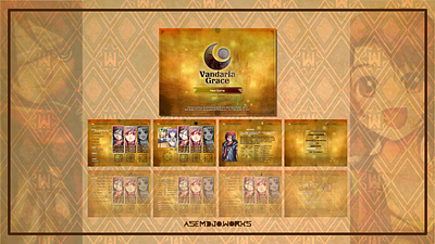 Vandaria Grace UI Design (2013) design game grace illustration jrpg rpgmaker ui userinterfacedesign ux vandaria vandariagrace