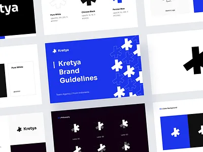 Kretya Brand Guidelines 🔥 animation app brand branding color pallete dashboard design guide lines icons illustration landing logo logo grid logotype mobile nft remotion style guide ui visual identity