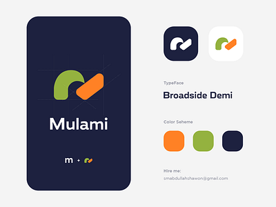 Mulami Logo Design brand branding brandmark color design gradient identity letter logo logo design logo designer logo mark logodesign logos logotype m logo mark monogram symbol thefalcon