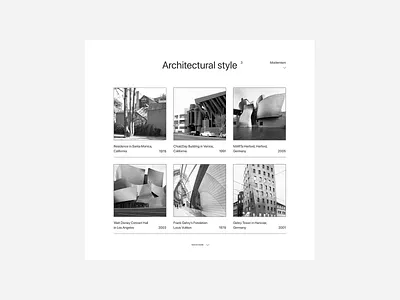 Frank Owen Gehry consept editorial education interface layout mobile typography ui ux website