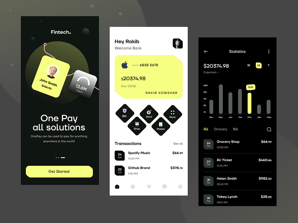 Wallet App Ui Ux By Rakib Kowshar For Orizon: Ui Ux Design Agency On 