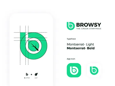 Browsy Logo amazing circle grid clean creative custom design flat goldenratio icon illustration leaf logo minimal modern negativespace outstanding process smart unique