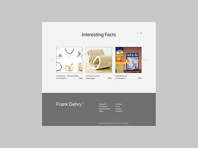 Frank Owen Gehry consept interface layout minimal mobile prototype typography ui ux website