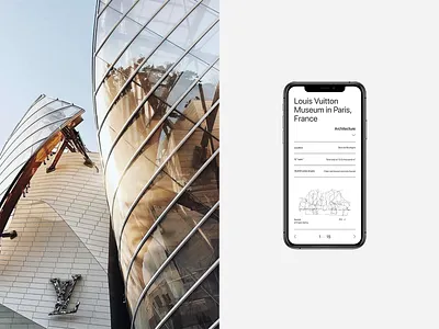 Frank Owen Gehry consept education interface layout minimal mobile typography ui ux website