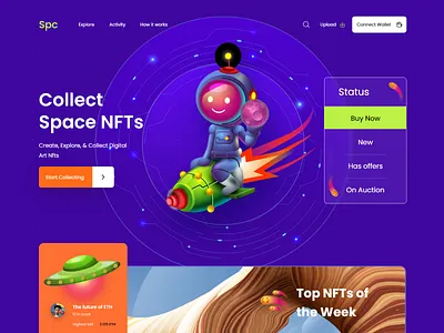 NFT web concept home page interface landing page nft nft art nft design nft home page nft landing page nft ui nft webpage nft website nfts nfts design web website design