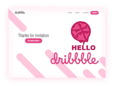 Hello Dribbble! app design minimal ui ux web website