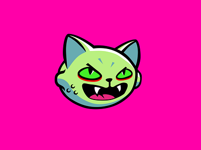 LEMON VAMPIRE CAT cat illustration lemon vampire