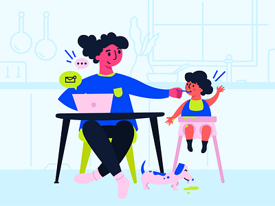 Happy Mother's Day! 2020 baby babypink blue bright corona green kid mess mom moms mother mothers day mothersday neon pandemic toddler wfh working from home working mom