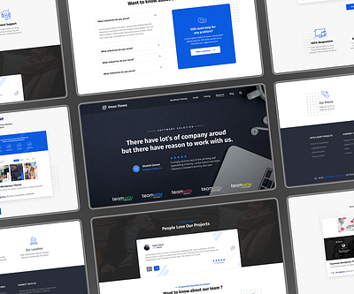 Landing Page - Software Team agency black clean clean design design trend 2020 figma landing page landing page concept latest website design 2020 psd software theme website website design wordpress theme design