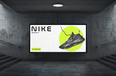 NIKE AD MOCKUP ad billboard branding design illustration logo mockup nike poster