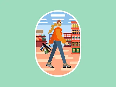 Orange Parka Hipster graphic hipster illustration seattle vector washington