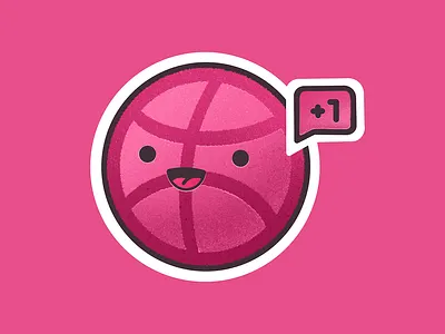 1x Dribbble Invite ball cute design draft drawing dribbble invite handdrawn illustration invite kawaii