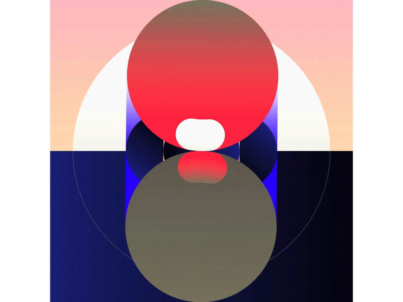 Hello Dribbble ! bounce motion motion design motiongraphics organic simple shapes trippy