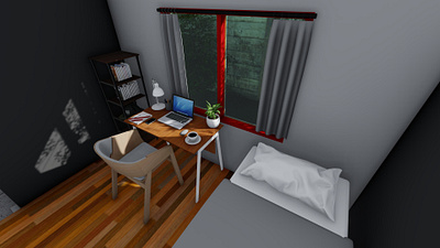 Kamar Masa Depan interaction design interior lumion myworkspace sketchup