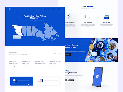 Dash Delivers Redesign Concept blue delivery food illustration minimalist redeem redesign concept simple ui uiux userinterfacedesign ux webdesign website white