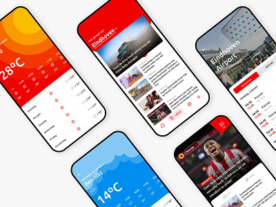 News app design airport app branding design illustration news sketch ui ux weather