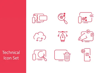 Technical & Interface Icon set