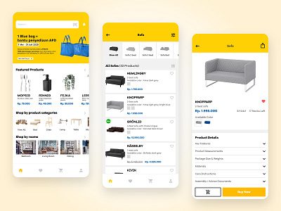 IKEA Indonesia Mobile App app case study design digital product design e commerce ikea ikea indonesia indonesia mobile app redesign redesign concept sketchapp studi kasus ui uiux ux ux design