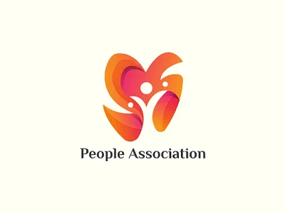 Love human logo for sale app company concept design dual gradient heart hearts human icon illustration inspiration logo logos love meaning modern orange shutterstock vector