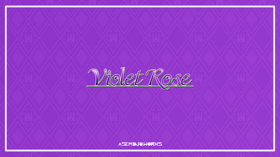 Violet Rose Title Logo (2014) branding design game logo logodesign rose rpgmaker violet