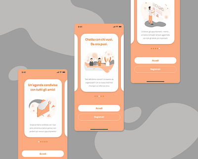 Login screen - UI & Illustration app design branding features illustration login login design login page orange pink school app ui user interface