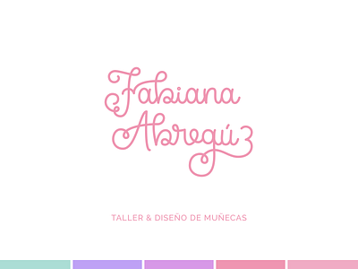 Fabiana Abregú - Logo branding branding design handdrawn handlettering handmade identity lettering logo pastel pink