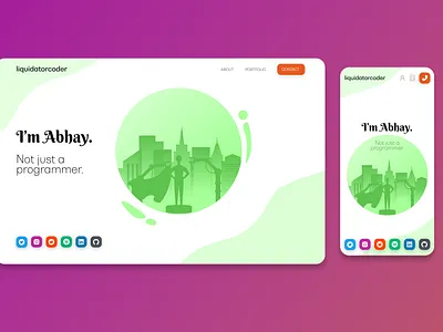Simple Portfolio Website Design (Developer) app branding design illustration ui ux web web design webdesign website